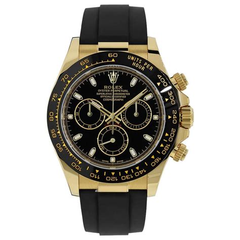 rolex daytona oysterflex yellow gold black dial|Rolex daytona with oysterflex strap.